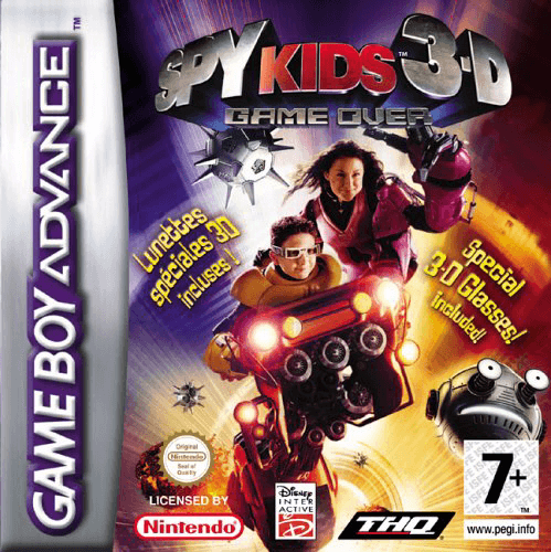 Spy Kids 3D Game Over box art for GameBoy Advance